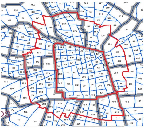 Zonas Mussa seleccionadas para el proyecto de densificación en Santiago de Chile