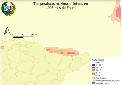 Temperaturas mínimas enero 1995