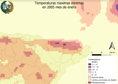 Temperaturas mínimas enero 2005